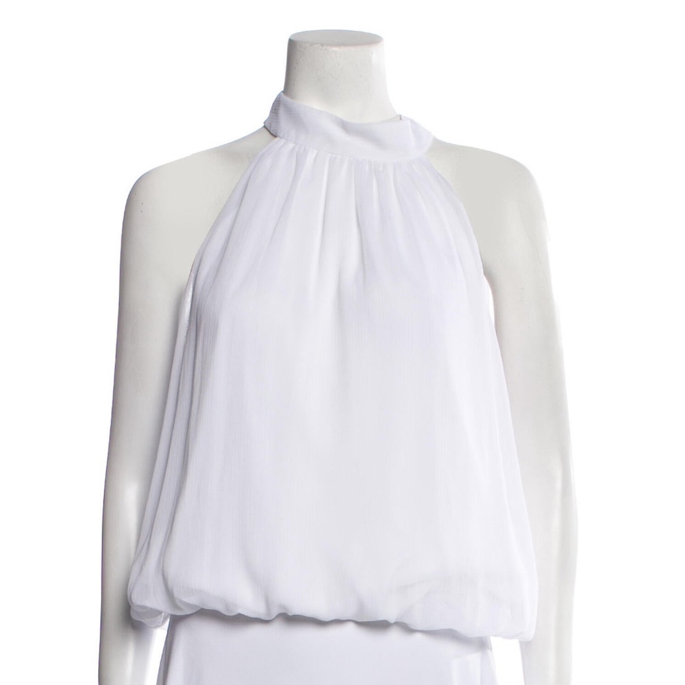 Elegant White Halter Top